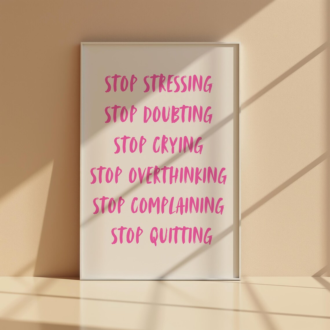 Stop Quotes Inspirational, Home Kitchen Office Decor - Image 6