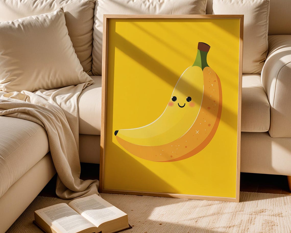 Cute Banana Poster Wall Art For Home Kitchen Room Decor Fun And Whimsical Decor - Image 5