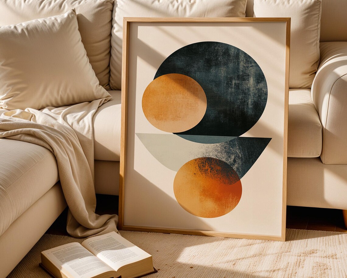 Abstract Boho Circles Art Print, Home Decor - Image 5