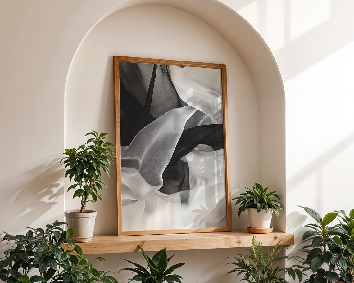 Black And White Flow Art Print, Room Decor - Image 6