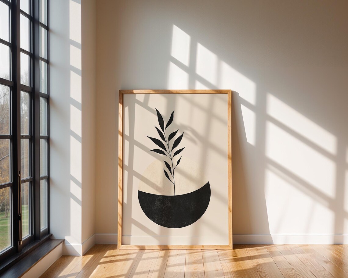 Abstract Minimalist Botanical Art Print, Home Decor - Image 6