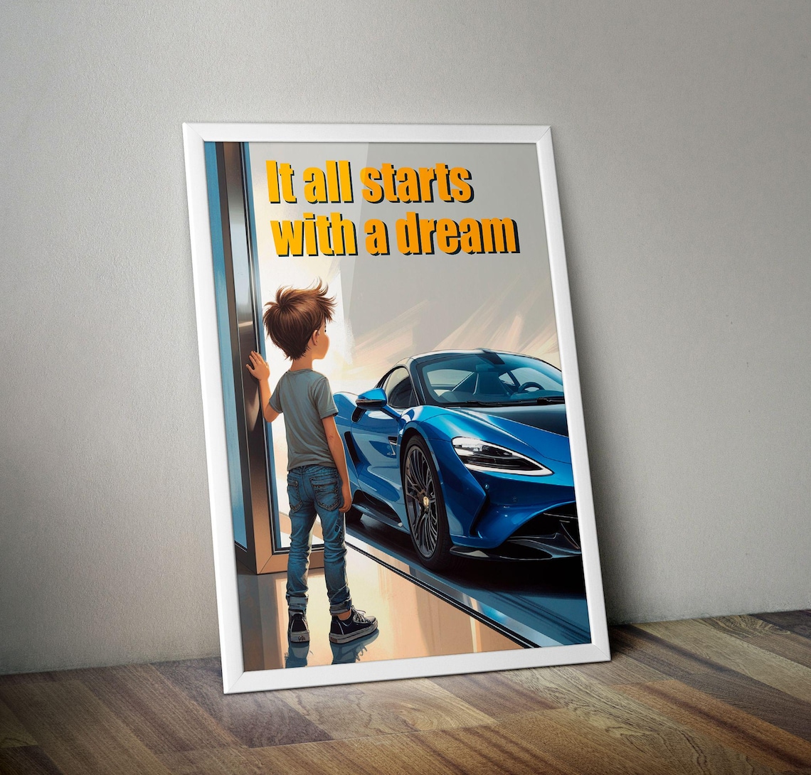 It All Starts With A Dream, Classroom Motivation Poster - Image 2