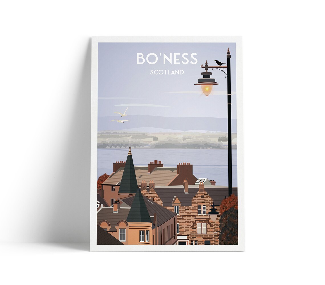 Boness Scotland Travel Poster, Firth Of Forth