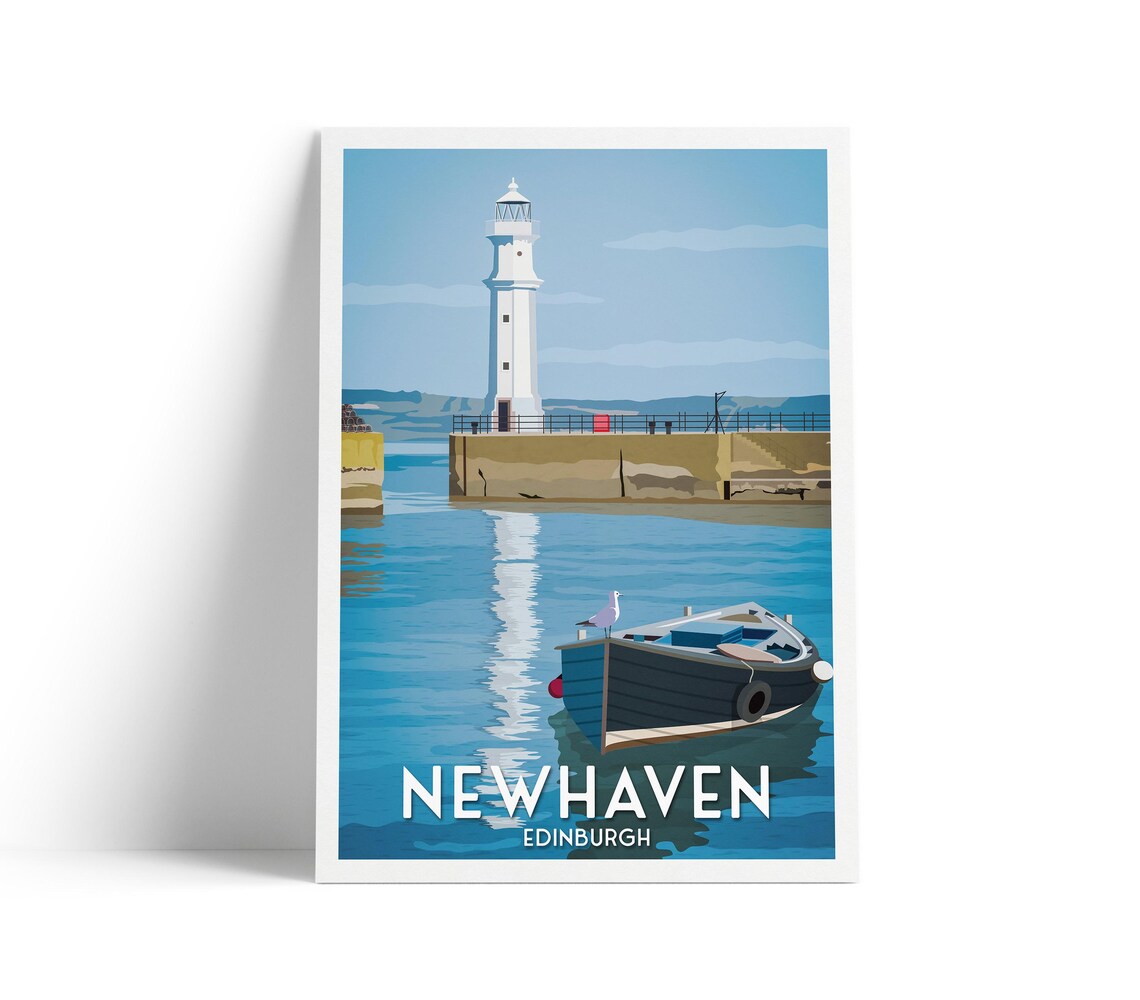 Newhaven Lighthouse, Edinburgh Travel Poster