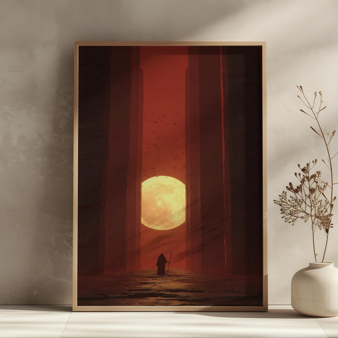 Gothic Gicle Wall Art Print Dark Surreal Artwork For Home Decor Spooky Halloween Poster Fine Witchy