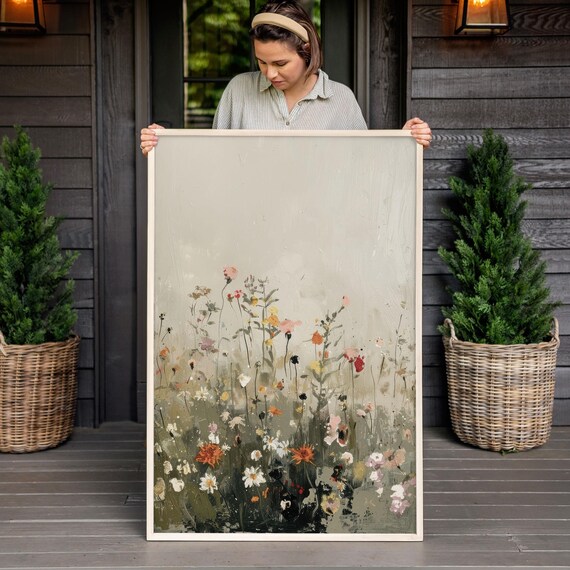 Cottagecore Botanical Vertical Wall Art Print