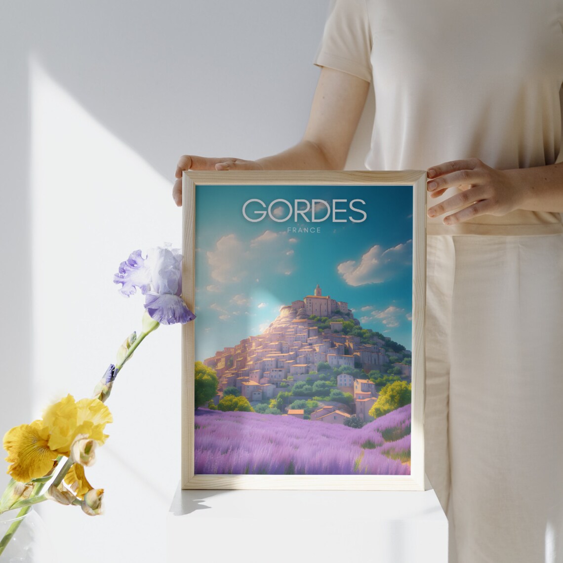 Gordes Travel Poster, Provence French City Art - Image 4