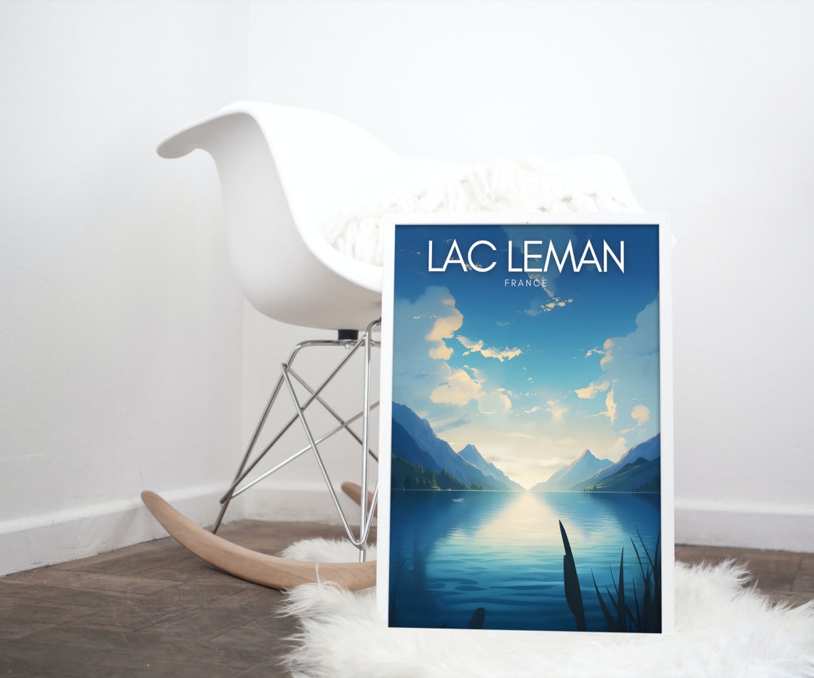 Lac Leman Geneva Lake Travel Poster - Image 4