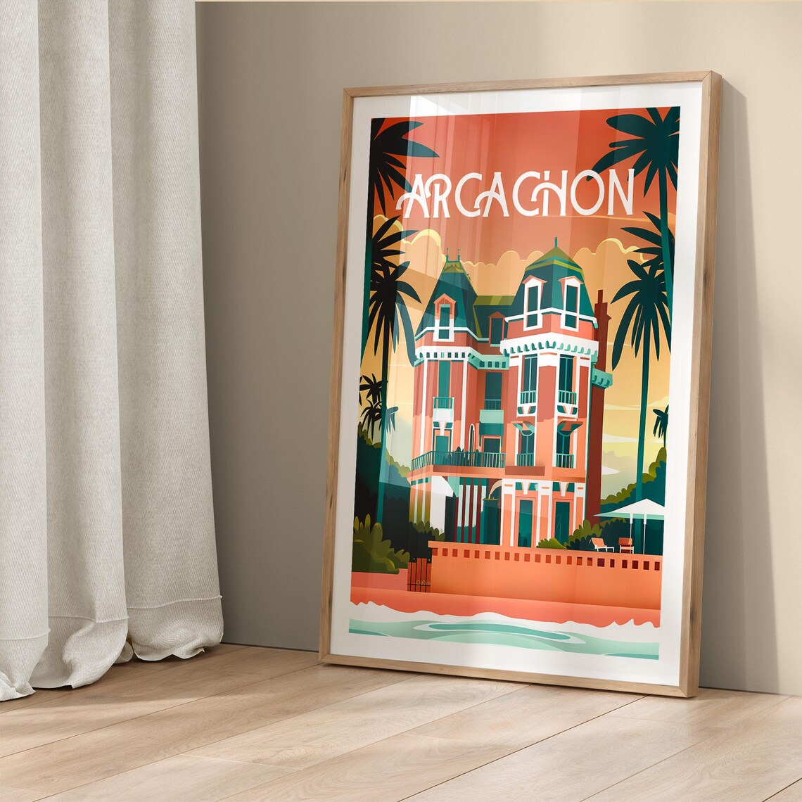 Arcachon Vintage Travel Poster, France Coastal Art Print - Image 5