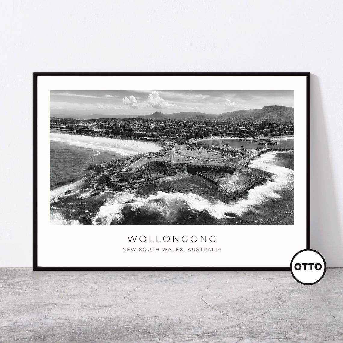 Wollongong Wall Art Wollongong Home Decor Print Coast Landscape Art Travel Poster Artful Photo Travel Gift Memento Idea Australia