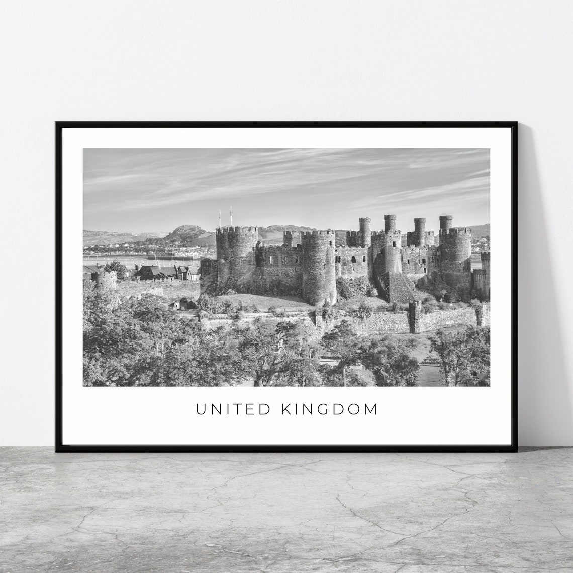 United Kingdom Wall Art Uk Home Decor Conwy Castle Wales Artful Travel Gift Great Britain Art Poster Print