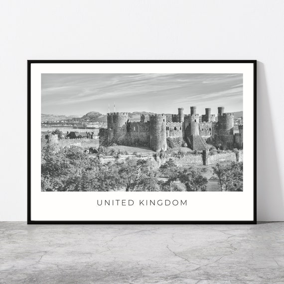 United Kingdom Wall Art Uk Home Decor Conwy Castle Wales Artful Travel Gift Great Britain Art Poster Print
