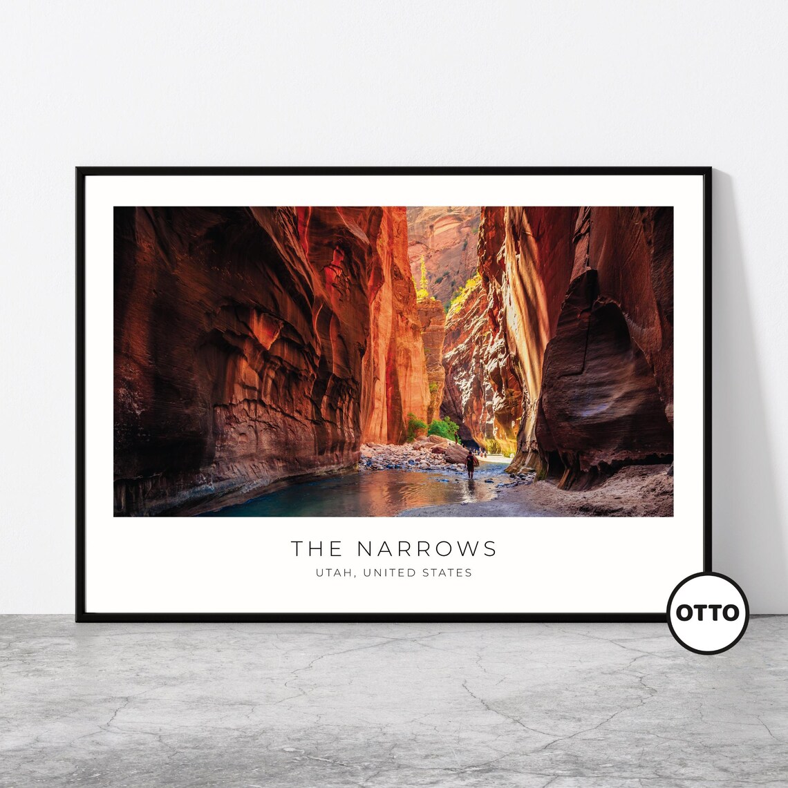 The Narrows, Zion National Park Travel Poster