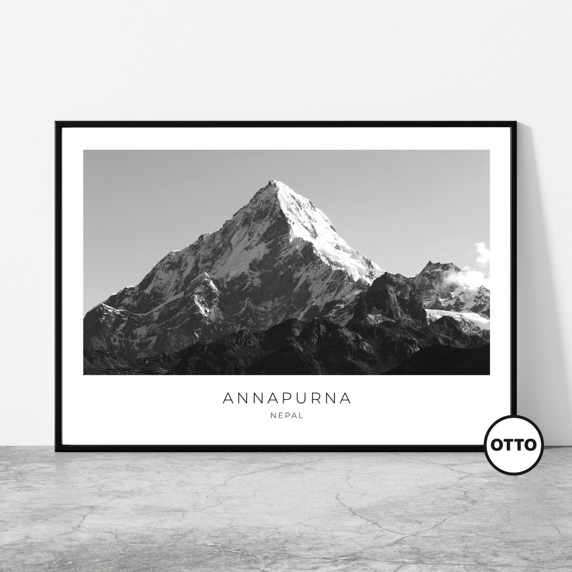Annapurna Mountain Travel Poster, Nepal Himalayas
