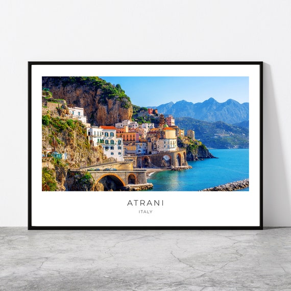 Atrani Amalfi Coast Travel Poster, Italy Cityscape