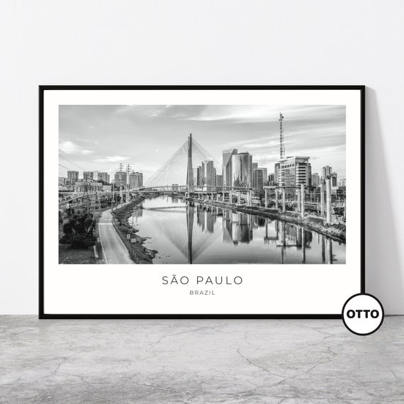 Sao Paulo Wall Art So Paulo Home Decor Print Octavio Frias De Oliveira Bridge Art Poster Artful Photo Travel Gift Brazil