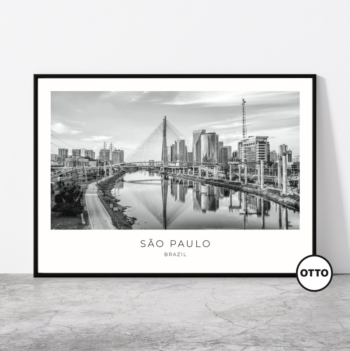 Sao Paulo Wall Art So Paulo Home Decor Print Octavio Frias De Oliveira Bridge Art Poster Artful Photo Travel Gift Brazil
