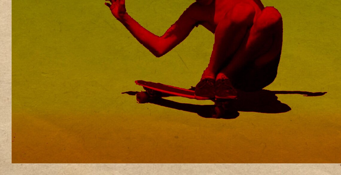 Skateboarding Retro Travel Poster, Vintage Decor Print - Image 2
