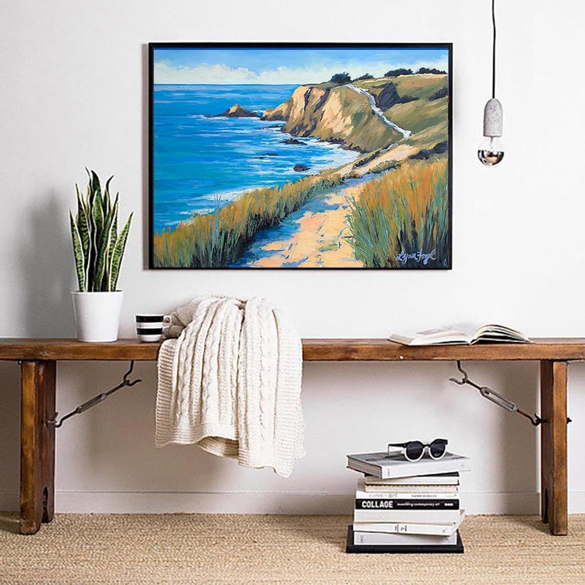 Big Sur Coastal Bluff Trail Ocean Overlook California Travel Poster - Image 5