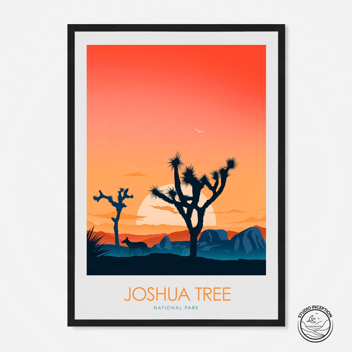 Joshua Tree Minimalist Travel Poster, National Park