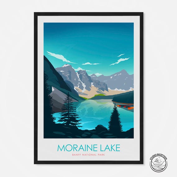 Banff Minimalist Travel Poster, National Park Art Print
