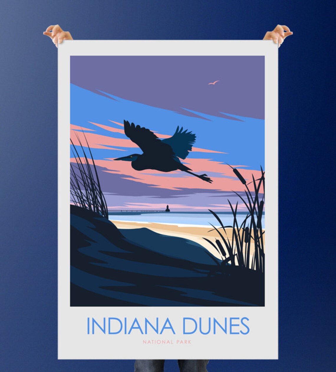 Indiana Dunes Travel Poster, National Park Landscape - Image 2