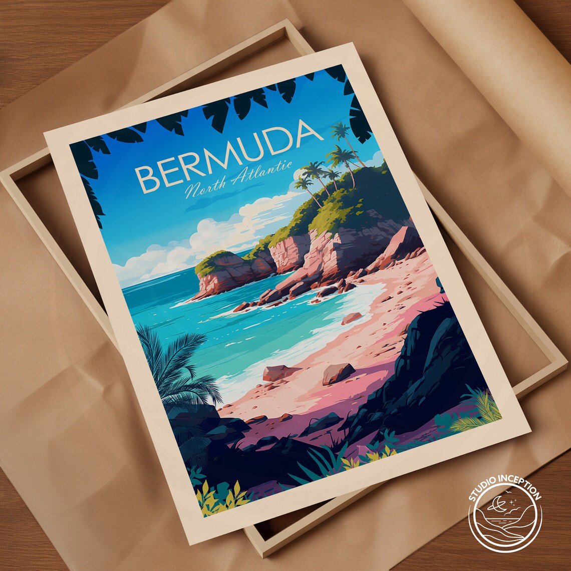 Bermuda Traditional Travel Print, Custom Travel Poster - Image 2