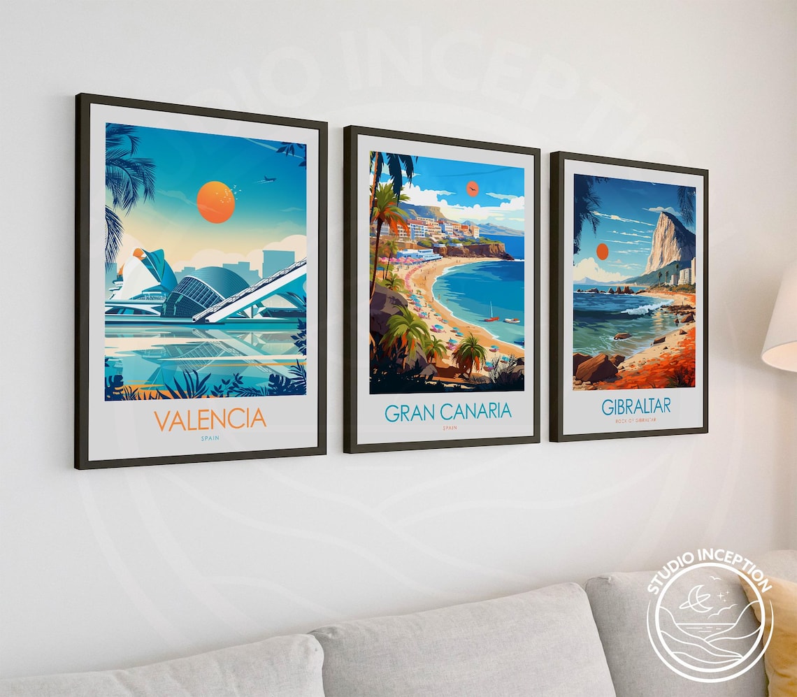 Valencia Spain Travel Art Gift Poster - Image 2