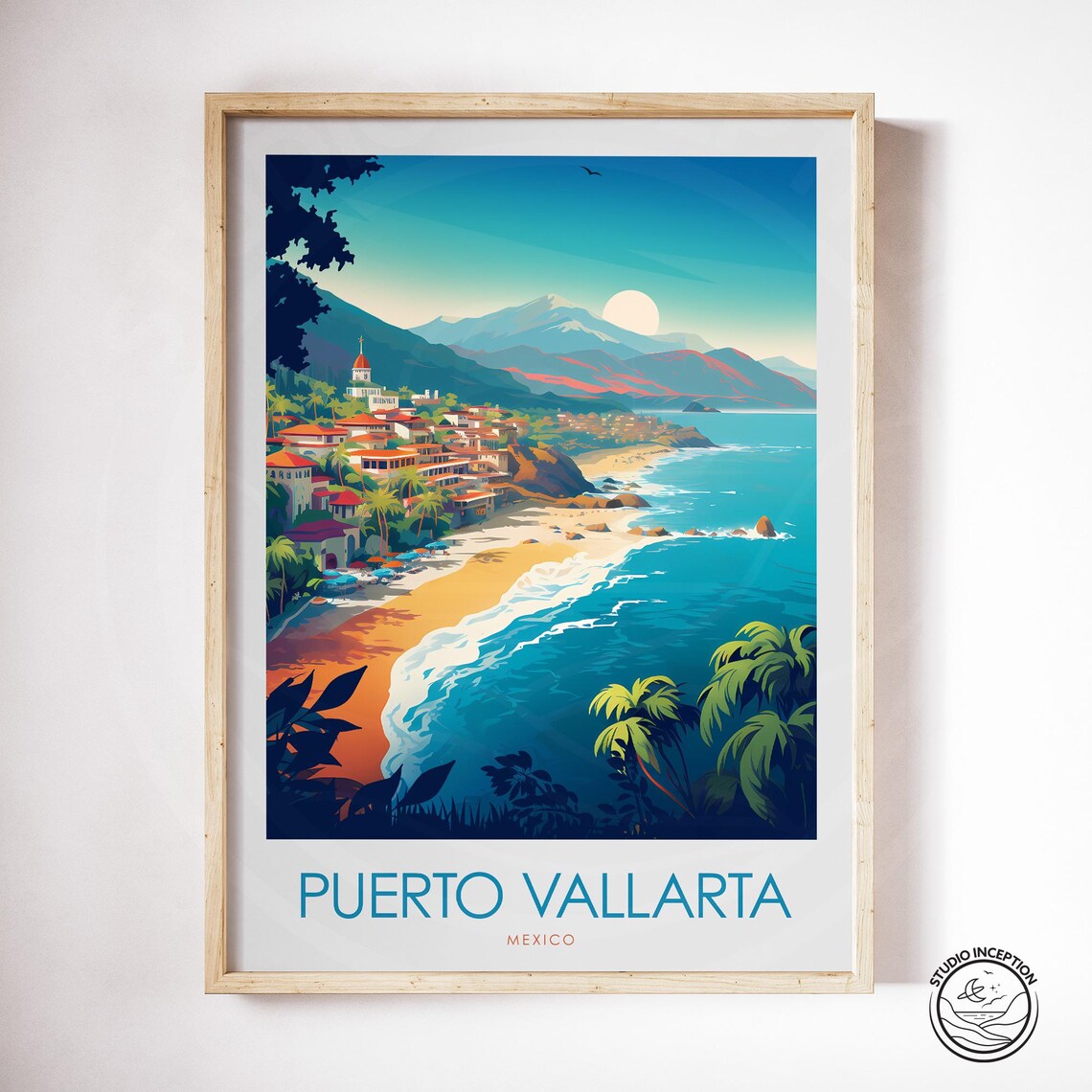 Puerto Vallarta Mexico Travel Poster, Art Print - Image 3