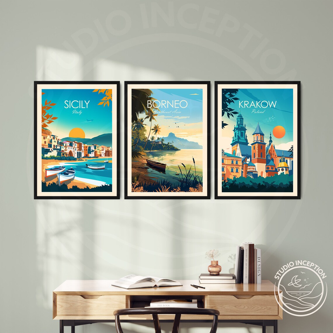 Borneo Traditional Travel Poster, Southeast Asia - Image 2