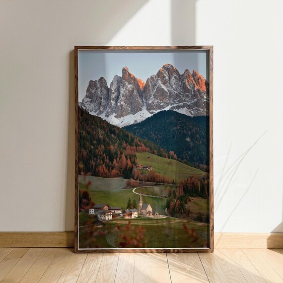 Dolomites Italy Photography Print, Alpine Landscape