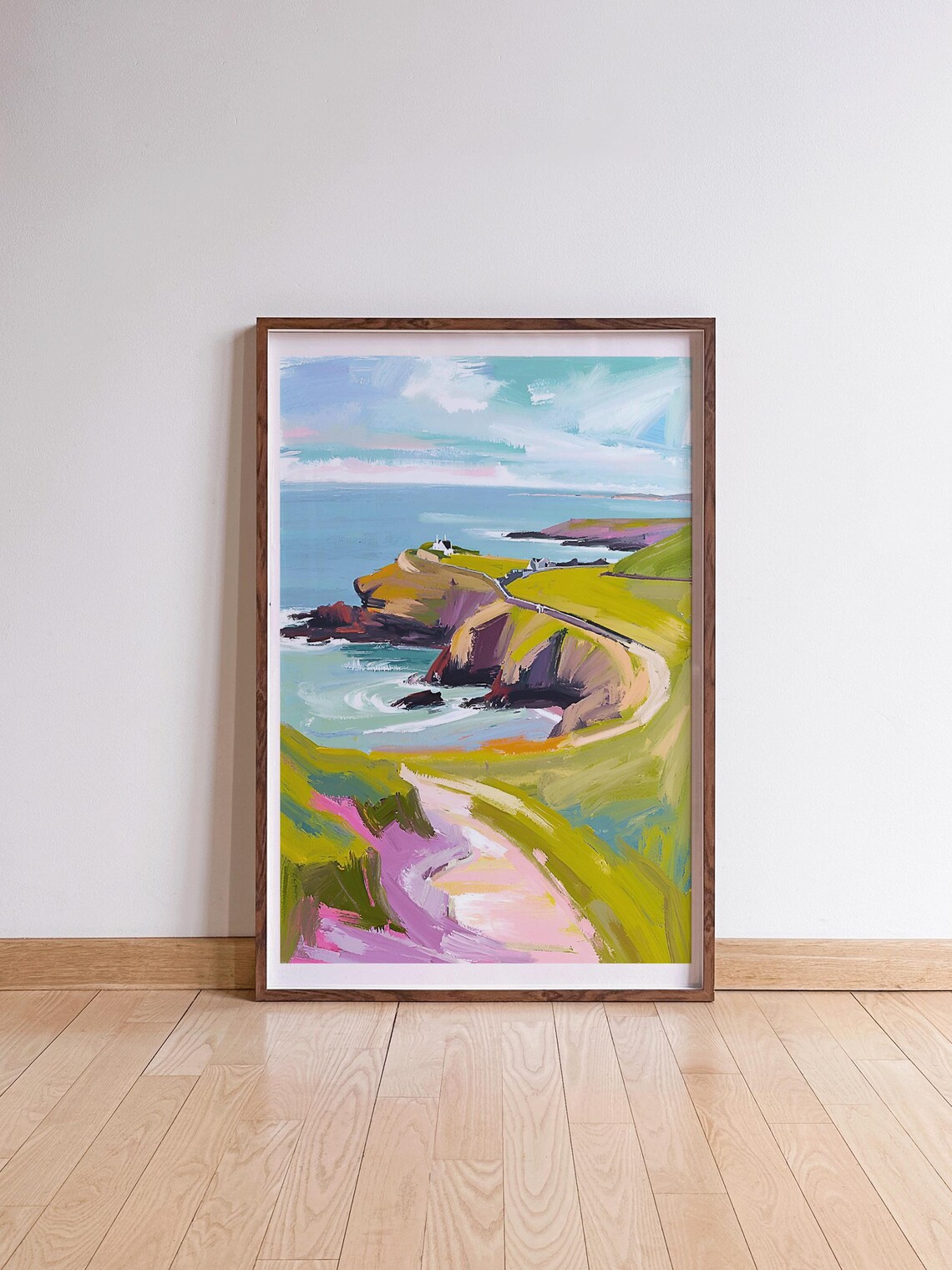 Cornwall Hiking Print, UK Coastline Coastal Walks - Image 4
