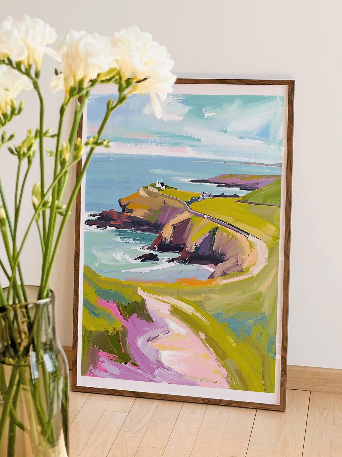 Cornwall Hiking Print, UK Coastline Coastal Walks - Image 3