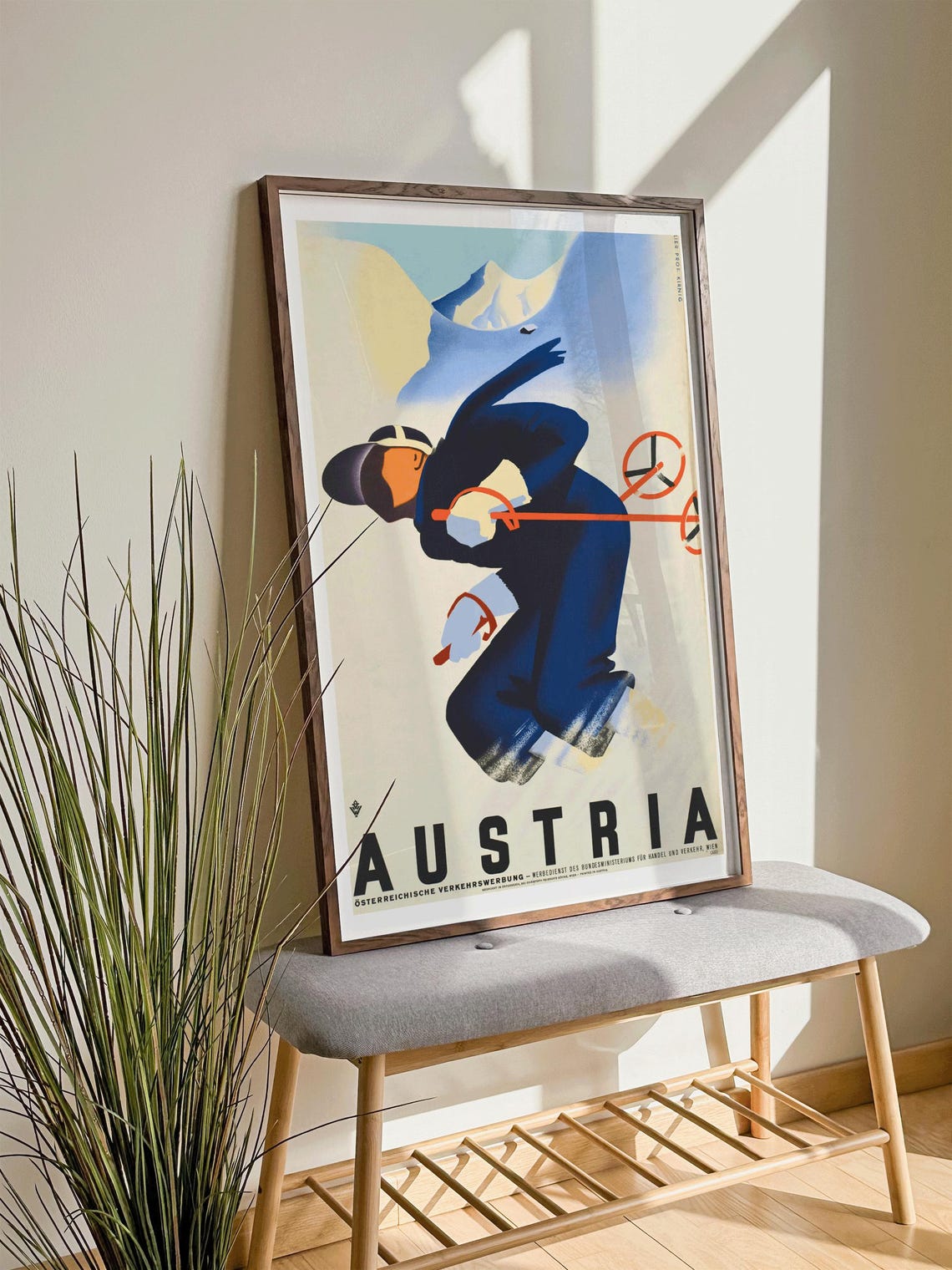 Austria Vintage Skiing Poster, Winter Sports - Image 5