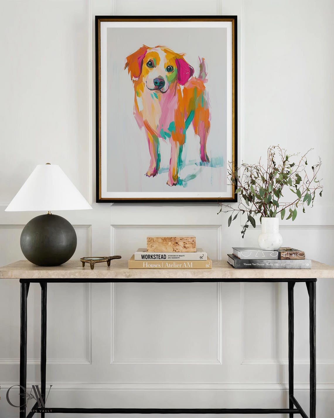 Colorful Standing Puppy Modern Pop Art Pet Portrait Animal Poster - Image 3