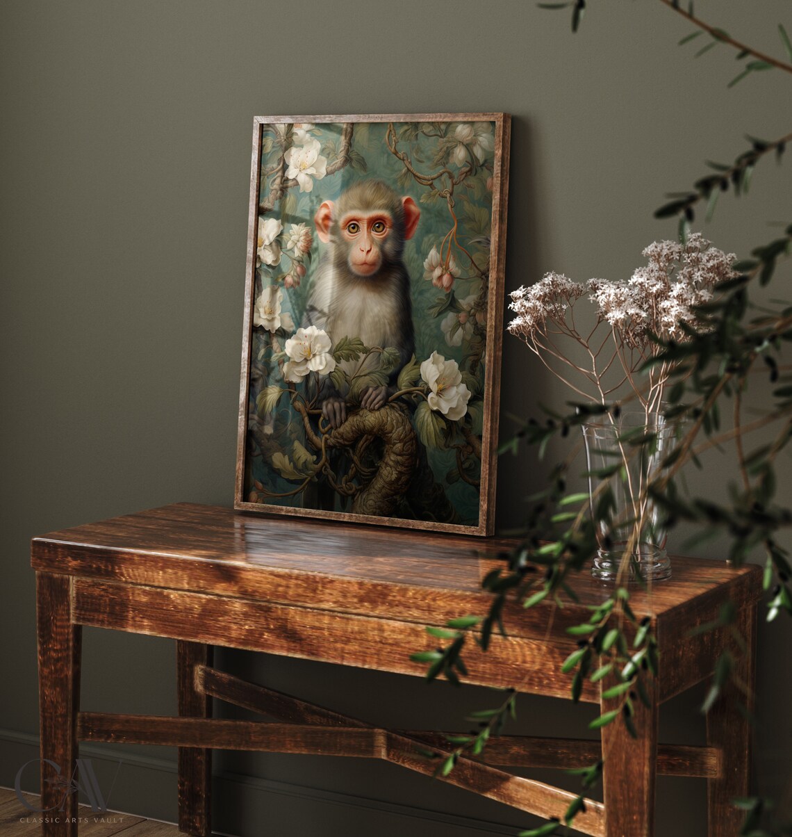 William Morris Inspired Monkey Art Print - Image 5
