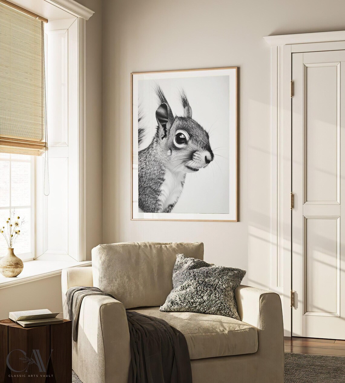 Squirrel Fashion Magazine Inspired Poster, Animal Portrait - Image 3