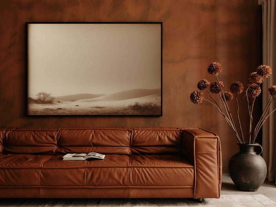 Muted Sky Desert Nature Decor Wall Art Room