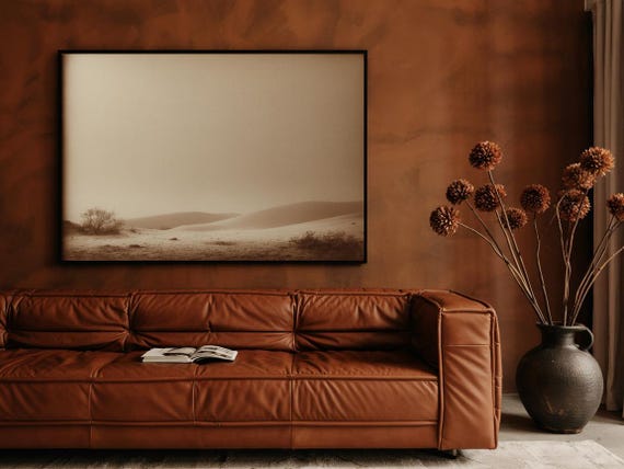 Muted Sky Desert Nature Decor Wall Art Room