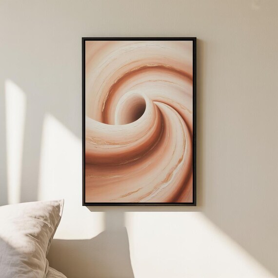 Abstract Spiral Flow Neutral Wall Art