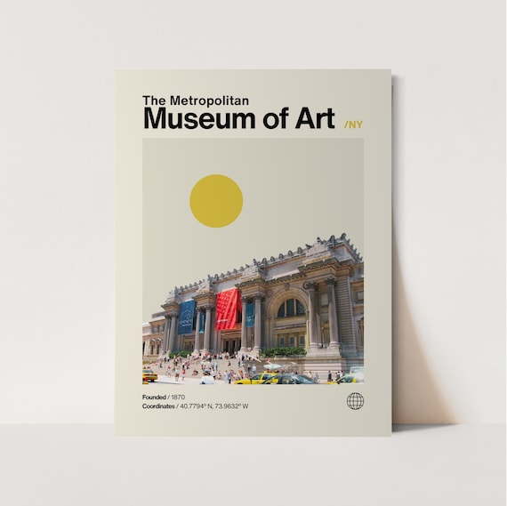 The Metropolitan Museum of Art New York Helvetica Travel Poster