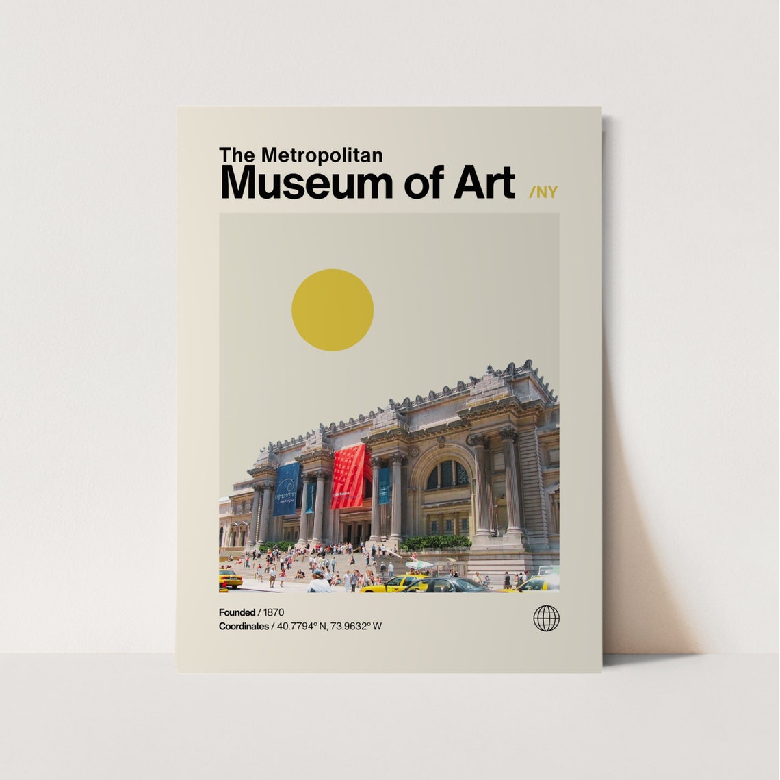 The Metropolitan Museum of Art New York Helvetica Travel Poster
