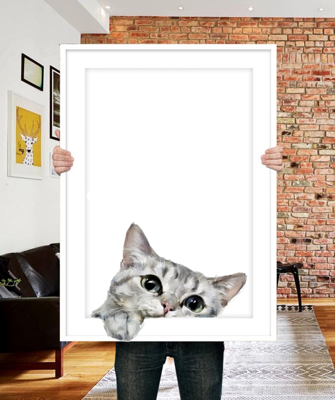 Cat Portrait Watercolor, Pet Loss Gift Art Print - Image 5
