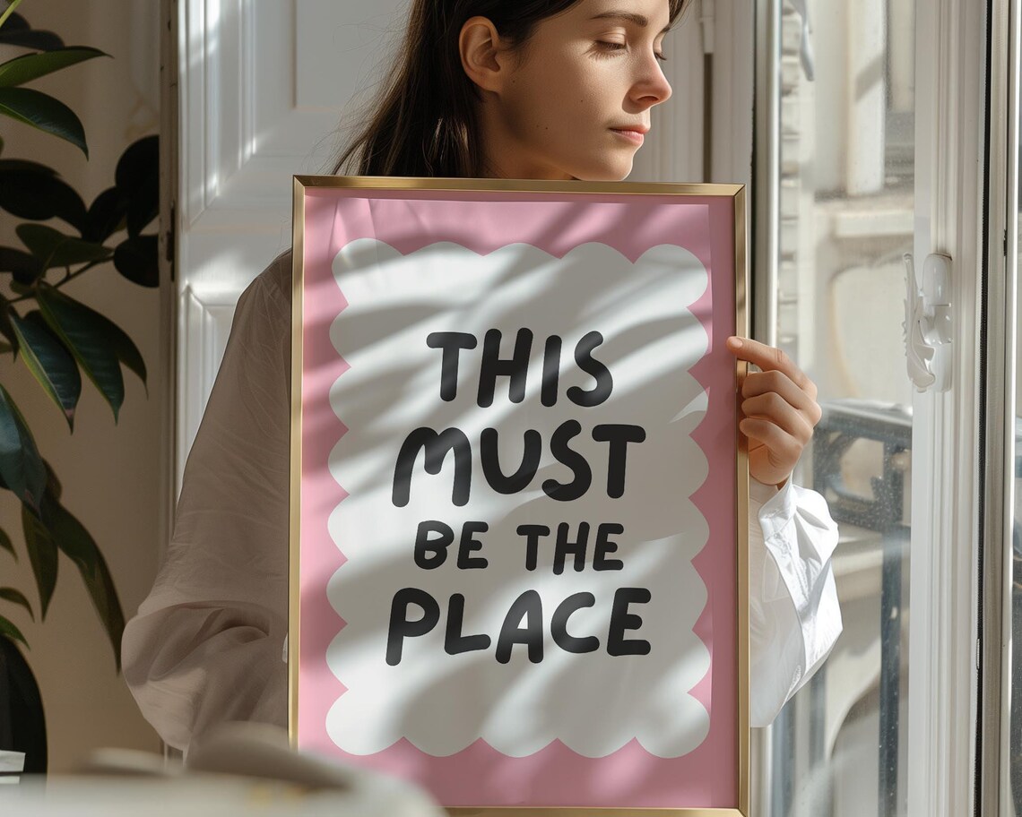 This Must Be The Place Typography Art Print, Retro