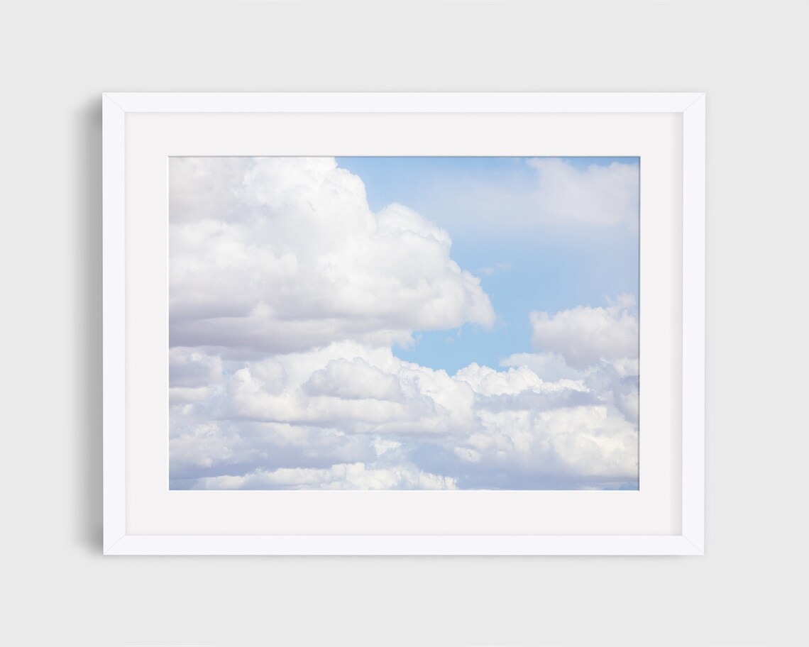 Cloud Photo, Minimal Sky Photography Art Print