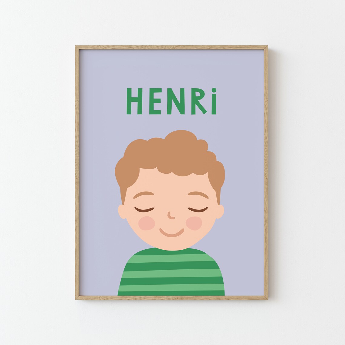 Personalized Boy Portrait, Kids Room Art Print - Image 3