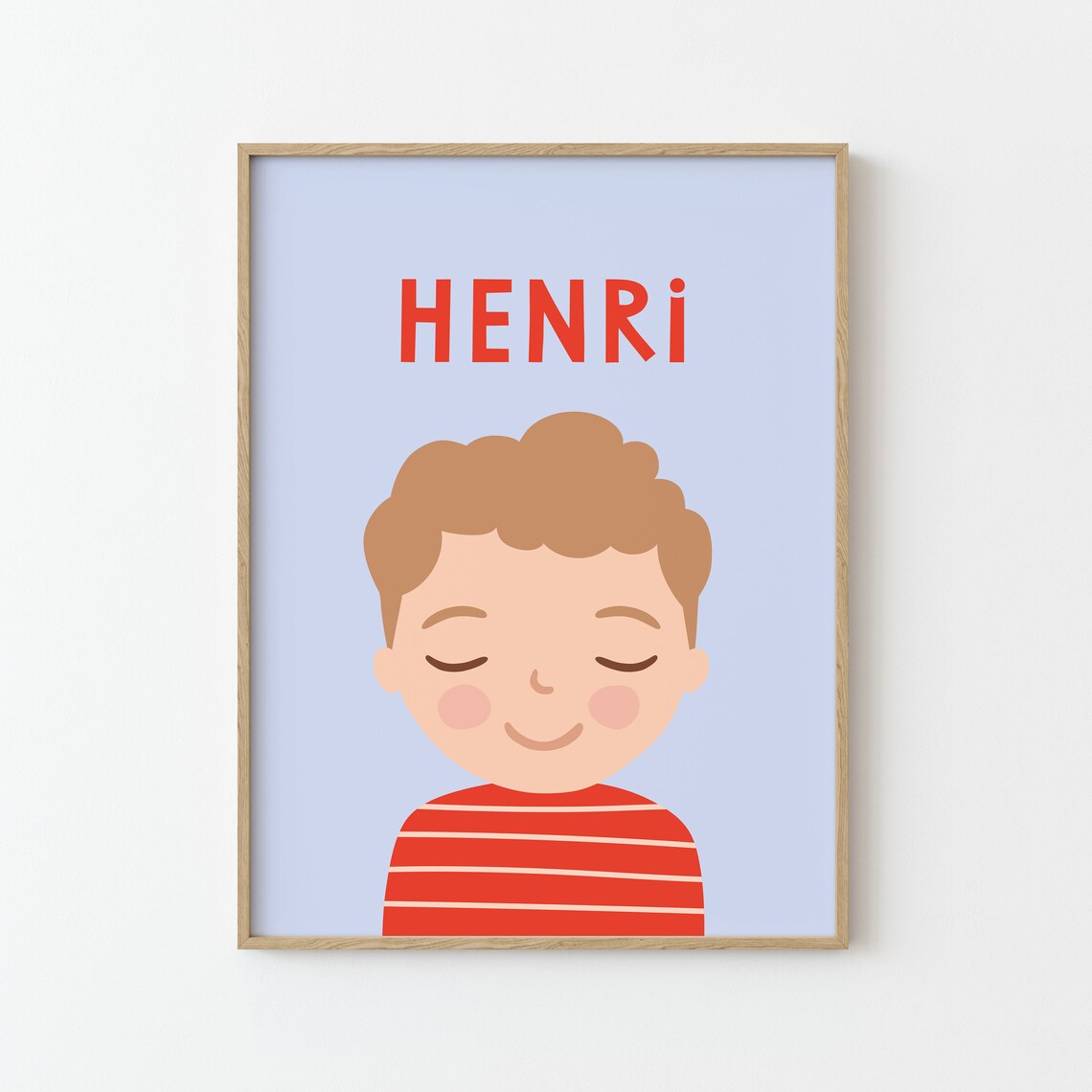 Personalized Boy Portrait Illustration Poster for Kids - Image 2