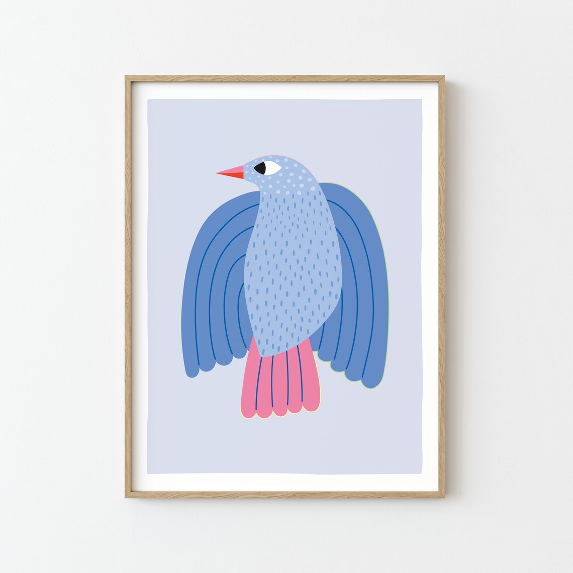 Bird Print Illustration Poster, Kids Nursery Decor