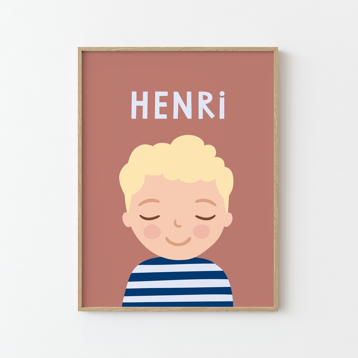 Personalized Boy Portrait, Children's Room Poster - Image 3