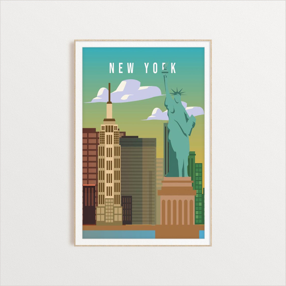 New York City Poster City Art City Wall Art City Print City Poster City Print Travel Gift Travel Illustration - Image 2